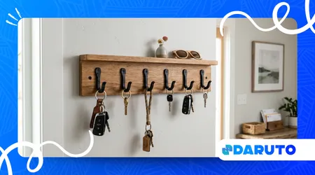 Simple Key Holder Using Wood and Hooks