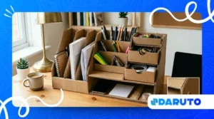 Desk Organizer Built from Sturdy Cardboard
